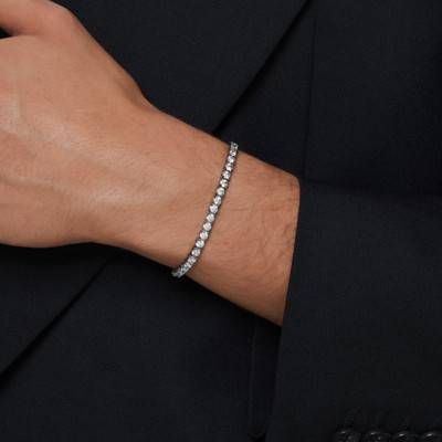 Matrix Ruthenium-Plated Metal & Crystals Tennis Bracelet, Length 15.50 cm to 19 cm - 5693927 - Swarovski
