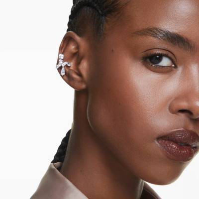 Boucles d'oreilles Matrix Métal Rhodié & Cristaux Blancs - 5692523 - Swarovski
