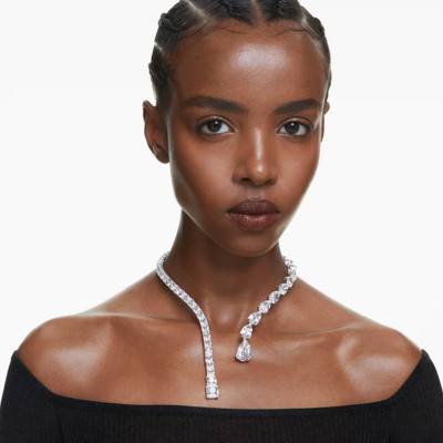 Collier Ouvert Matrix Métal Rhodié & Cristaux Blancs, Longueur 33 cm - 5692517 - Swarovski