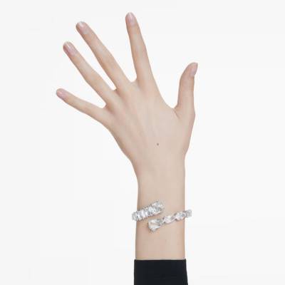 Bracelet Matrix Métal Rhodié & Cristaux Blancs, Longueurs 15,20 cm ou 16,10 cm - 5701898 - Swarovski