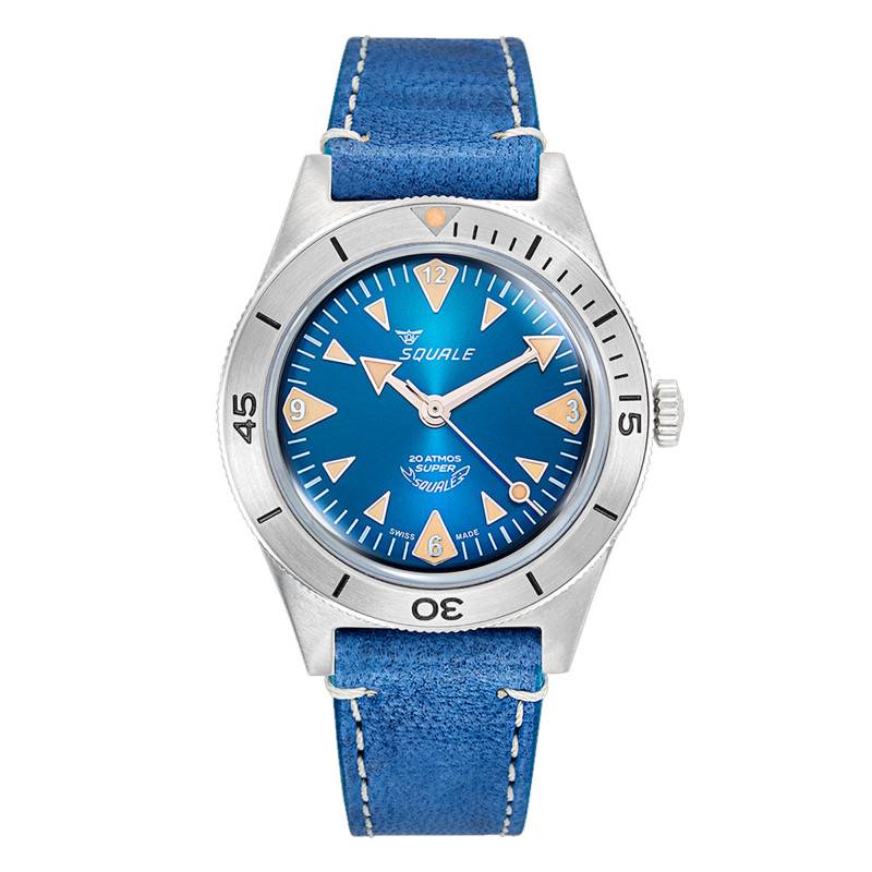 Super-Squale Big Arrows Blue Leather SUPERSSABL.PBL Watch - Squale