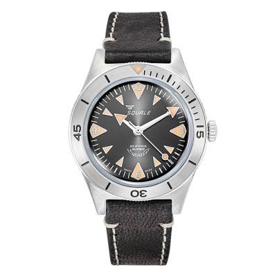 Montre Super-Squale Big Arrows Black Leather SUPERSSABK.PN - Squale