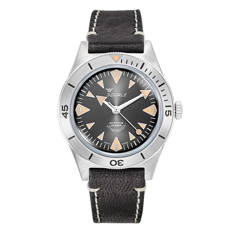 Super-Squale Big Arrows Black Leather SUPERSSABK.PN Watch - Squale