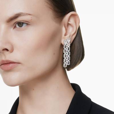 Boucles d'oreilles Millenia en Métal Rhodié & Cristaux Blancs - 5696320 - Swarovski