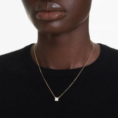 Collier Stilla Attract Métal Doré & Cristal Blanc, Longueur 38 à 45 cm - 5693153 - Swarovski