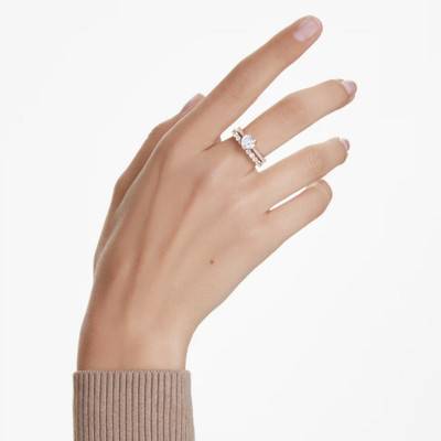 Stilla Rings in Gold-Plated Metal & White Crystals - 5693508 - Swarovski