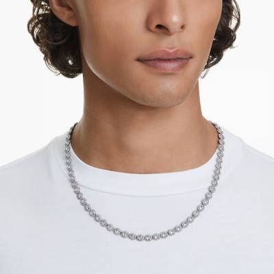 Collier Una Angelic Métal Ruthenié & Cristaux Blancs, Longueur 50 à 53 cm - 5681057 - Swarovski
