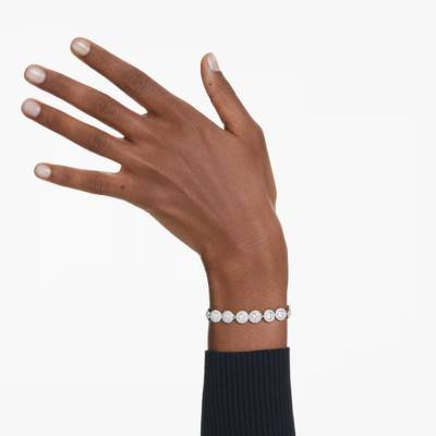 Una Angelic Rhodium-Plated Metal & White Crystal Bracelet, 15.50 cm to 18 cm - 5682279 - Swarovski