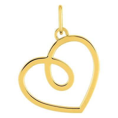Pendentif Cœur en Or jaune 375 - Emanessence