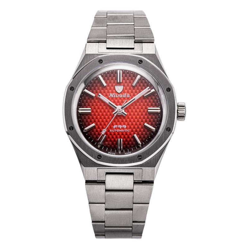F77 Smoked Red Nivada x Ocarat Limited Edition Watch - Nivada Grenchen