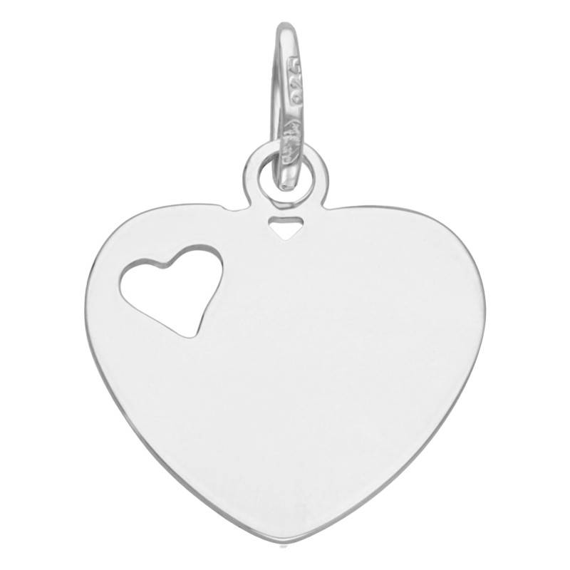 925 Silver Open-Work Heart Pendant - Emanessence