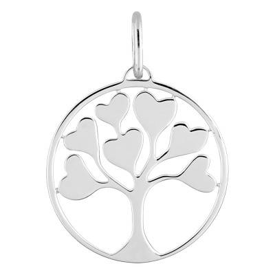 Pendentif Arbre de Vie Cœurs en Argent 925 - Emanessence