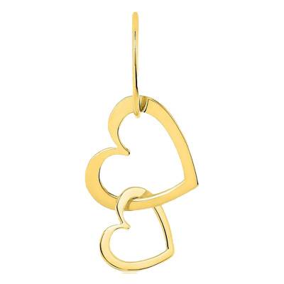 Pendentif coeurs enlacés Or Jaune 375 ou 750 - Emanessence