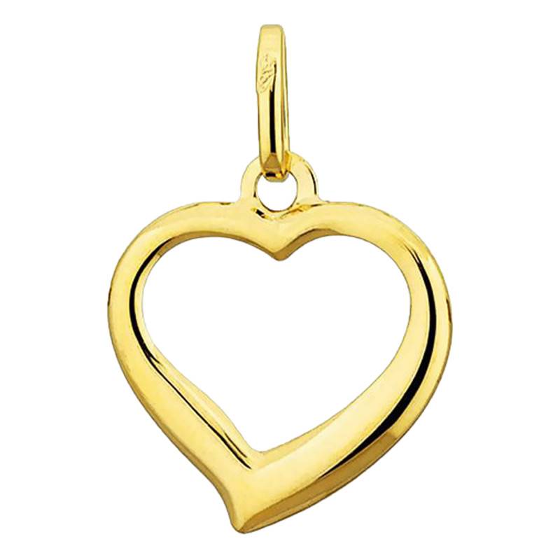 Yellow Gold Open-Heart Pendant Mini - Emanessence