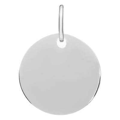 925 Silver Polished Round Medal, 15 mm Diameter - Emanessence
