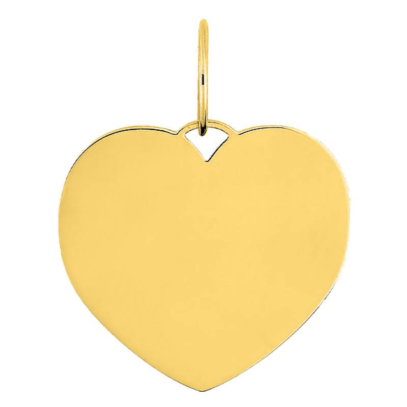 Polished Yellow Gold Heart Pendant 375 or 750 - Emanessence