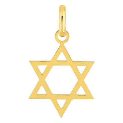 Yellow Gold Star of David Pendant - Emanessence