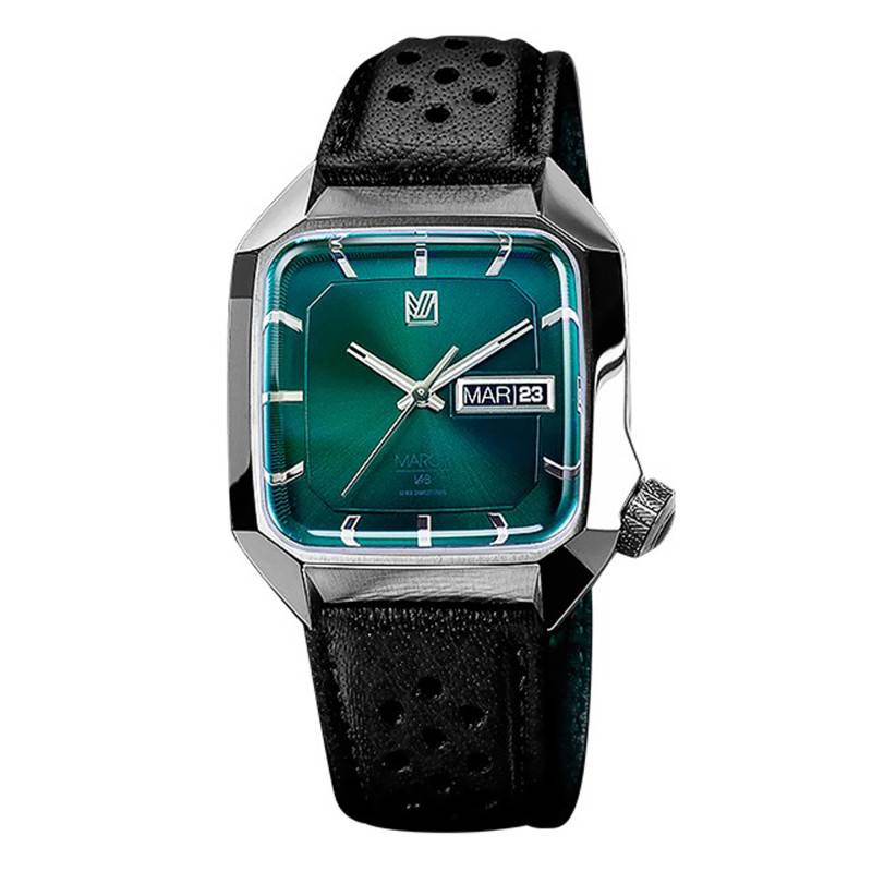 AM2 Electric Forest Buffle Black Perforated Watch - March LAB
