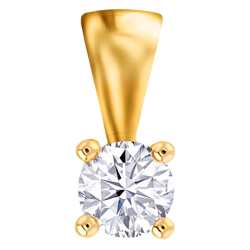 750/1000 Yellow Gold & 0.40 ct Diamond Pendant - Emanessence