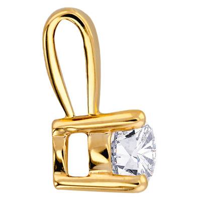750/1000 Yellow Gold & Diamond 0.08 ct Pendant - Emanessence