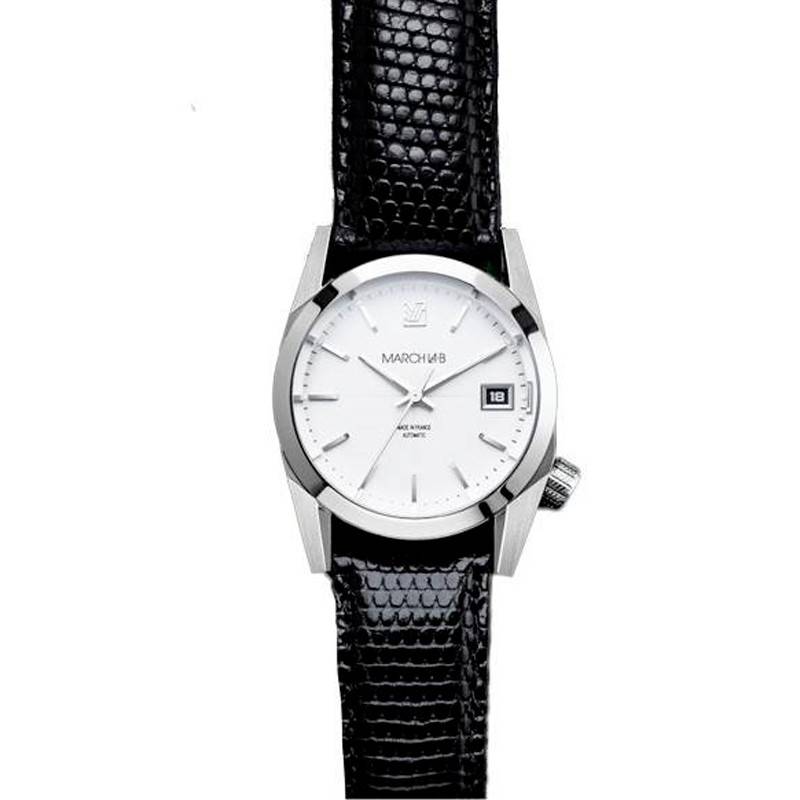 AM69 Automatic White wall clock - March LAB