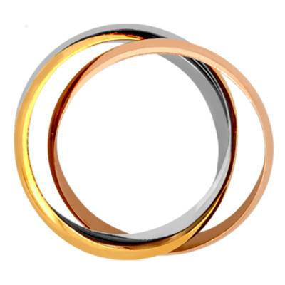 750/1000 Three-Gold 3-Circle Pendant - Emanessence