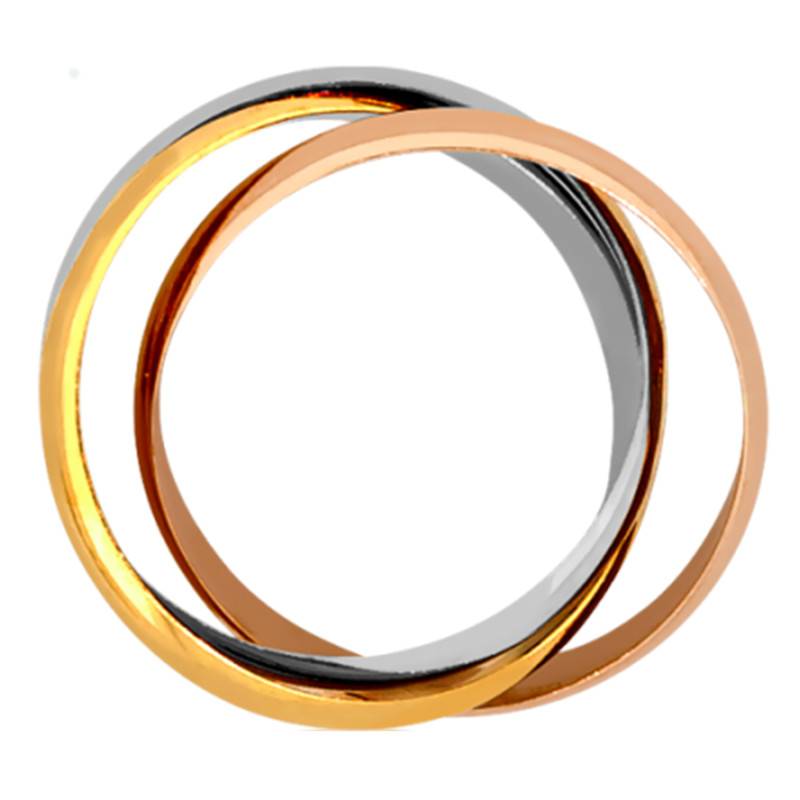 750/1000 Three-Gold 3-Circle Pendant - Emanessence