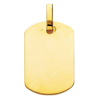 Pendentif Or Jaune 750 Plaque - Emanessence