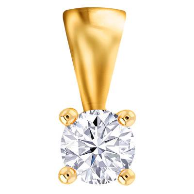750/1000 Yellow Gold & 0.10 ct Diamond Pendant - Emanessence