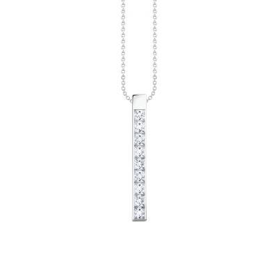 Collier Maille Forçat en Argent 925 & Zircones, Longueur 40 à 45 cm, Largeur 1,00 mm - KE2146-051-14 - Thomas Sabo