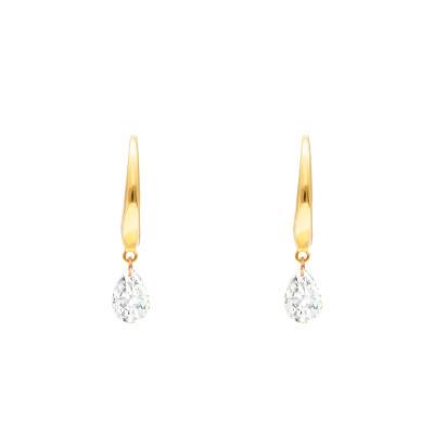 750/1000 Yellow Gold & 0.60ct Lab-Grown Diamond Earrings - Demetra