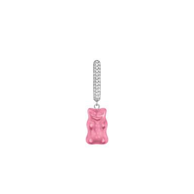 925 Silver & Crystal and Cubic Zirconia Pink Haribo Single Hoop Earring - CR727-052-9 - Thomas Sabo