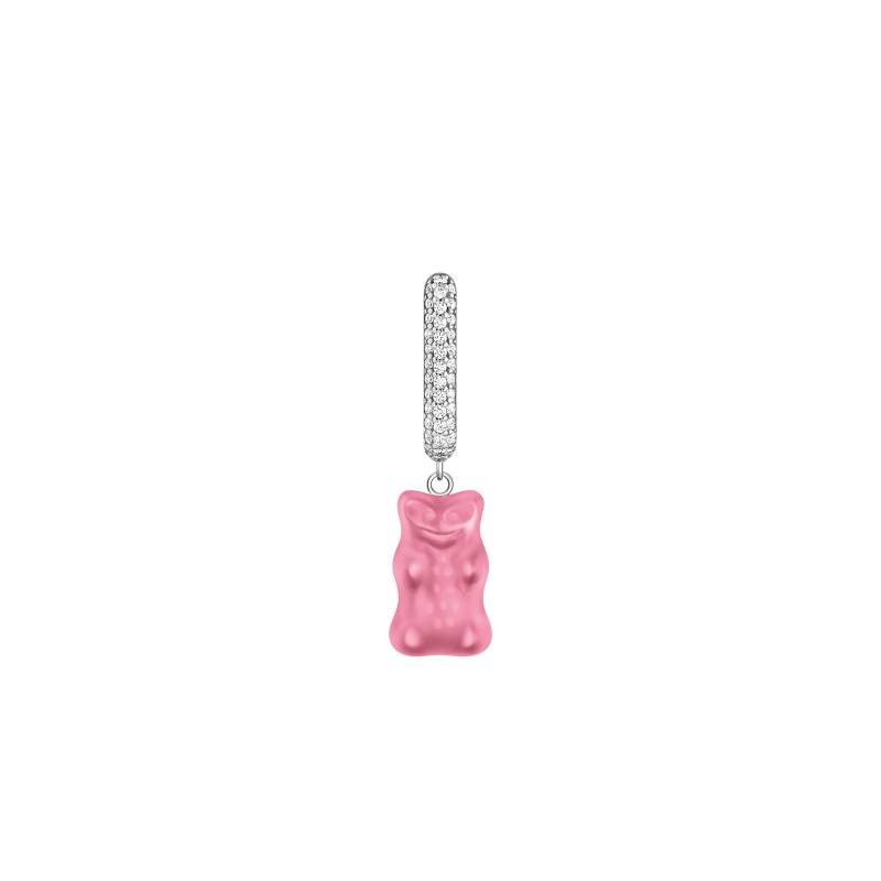 925 Silver & Crystal and Cubic Zirconia Pink Haribo Single Hoop Earring - CR727-052-9 - Thomas Sabo