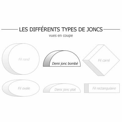 Bracelet Demi Jonc Creux 2 Ors 750, Largeur 4,00 mm - Emanessence