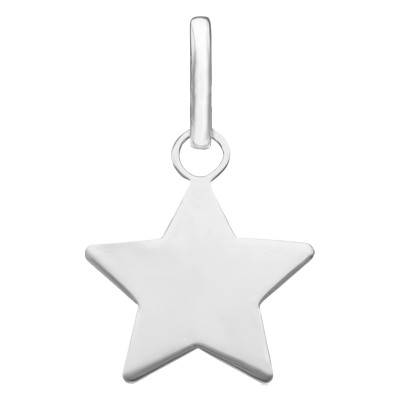 375/1000 or 750/1000 White Gold Star Pendant - Emanessence