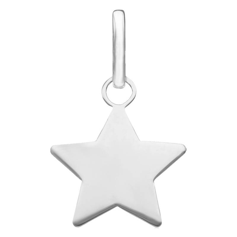 375/1000 or 750/1000 White Gold Star Pendant - Emanessence