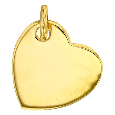 Pendentif Coeur Plaqué Or - Emanessence