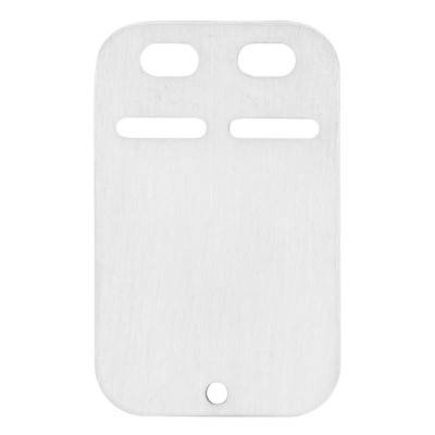 Pendentif Plaque en Argent Brossé, 30 mm x 18,50 mm - Emanessence
