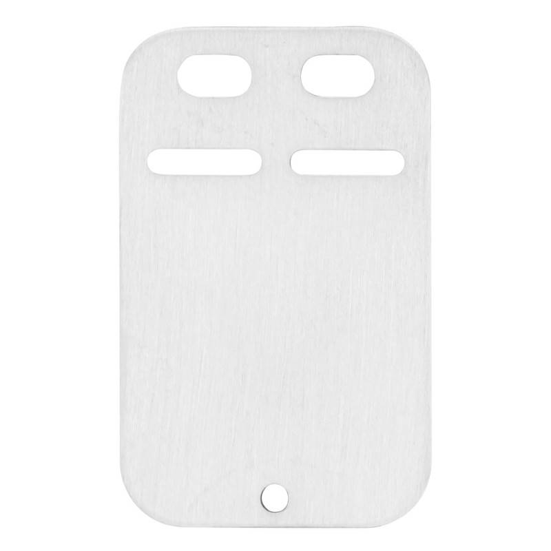 925 Silver Brushed Plate Pendant, 30 mm x 18.50 mm - Emanessence