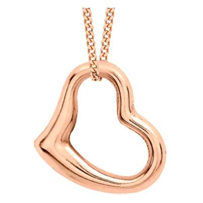 Open-Work Heart Pendant in 375/1000 Rose Gold - Emanessence