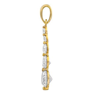 Pendentif Goutte Or Jaune 375, serti - Emanessence