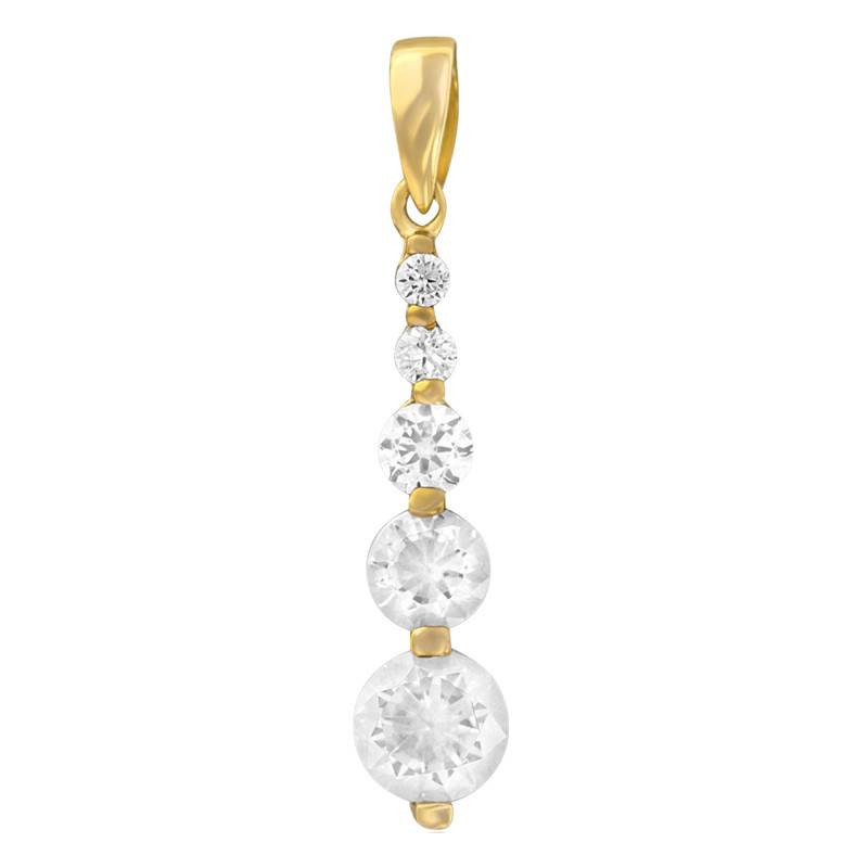 Yellow 375/1000 Gold Drop Pendant - Emanessence
