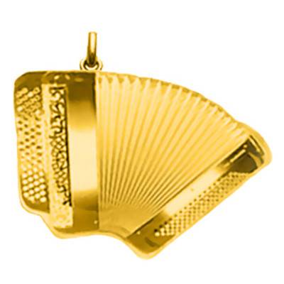 750/1000 Yellow Gold Accordion Pendant - Emanessence