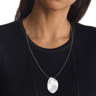 Stainless Steel Sculptural CK Reflect Necklace, Adjustable Length 66 cm - 5000618 - Calvin Klein