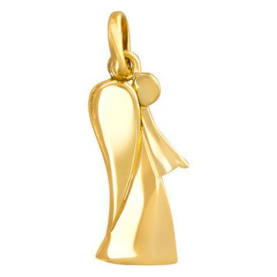 375/750 Yellow Gold Angel Pendant - Emanessence