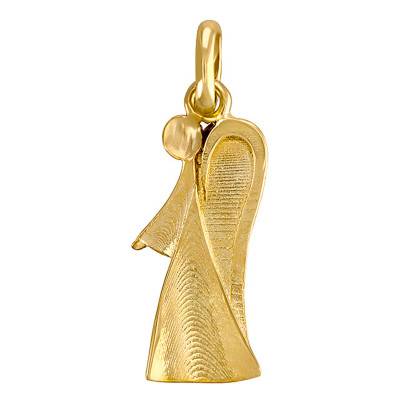 375/750 Yellow Gold Angel Pendant - Emanessence