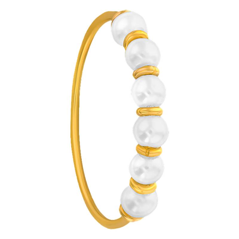 375/1000 Yellow Gold & Cultured Pearl Ring - Emanessence