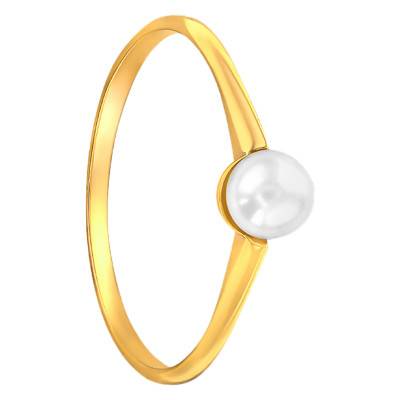 750/1000 Yellow Gold & Cultured Pearl Ring - Emanessence