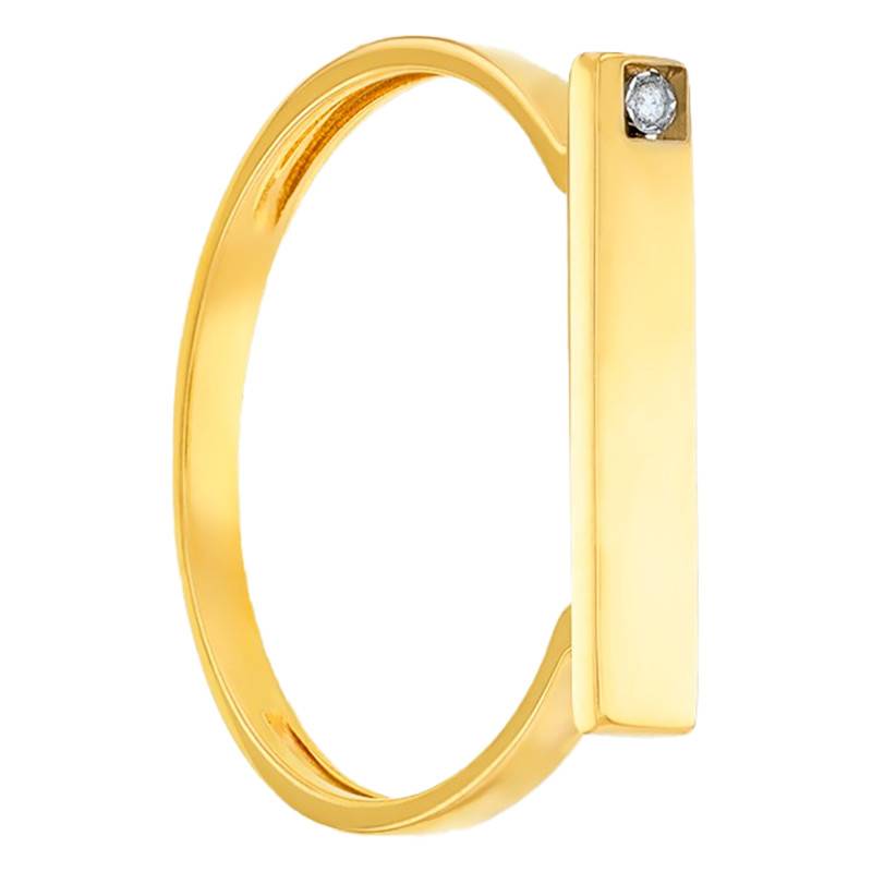 750/1000 Yellow Gold & Diamond Table Ring - Emanessence