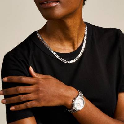 Collier Chaîne Anchor Héritage en Acier, Longueur 51 à 56 cm, Largeur 9 mm - Fossil